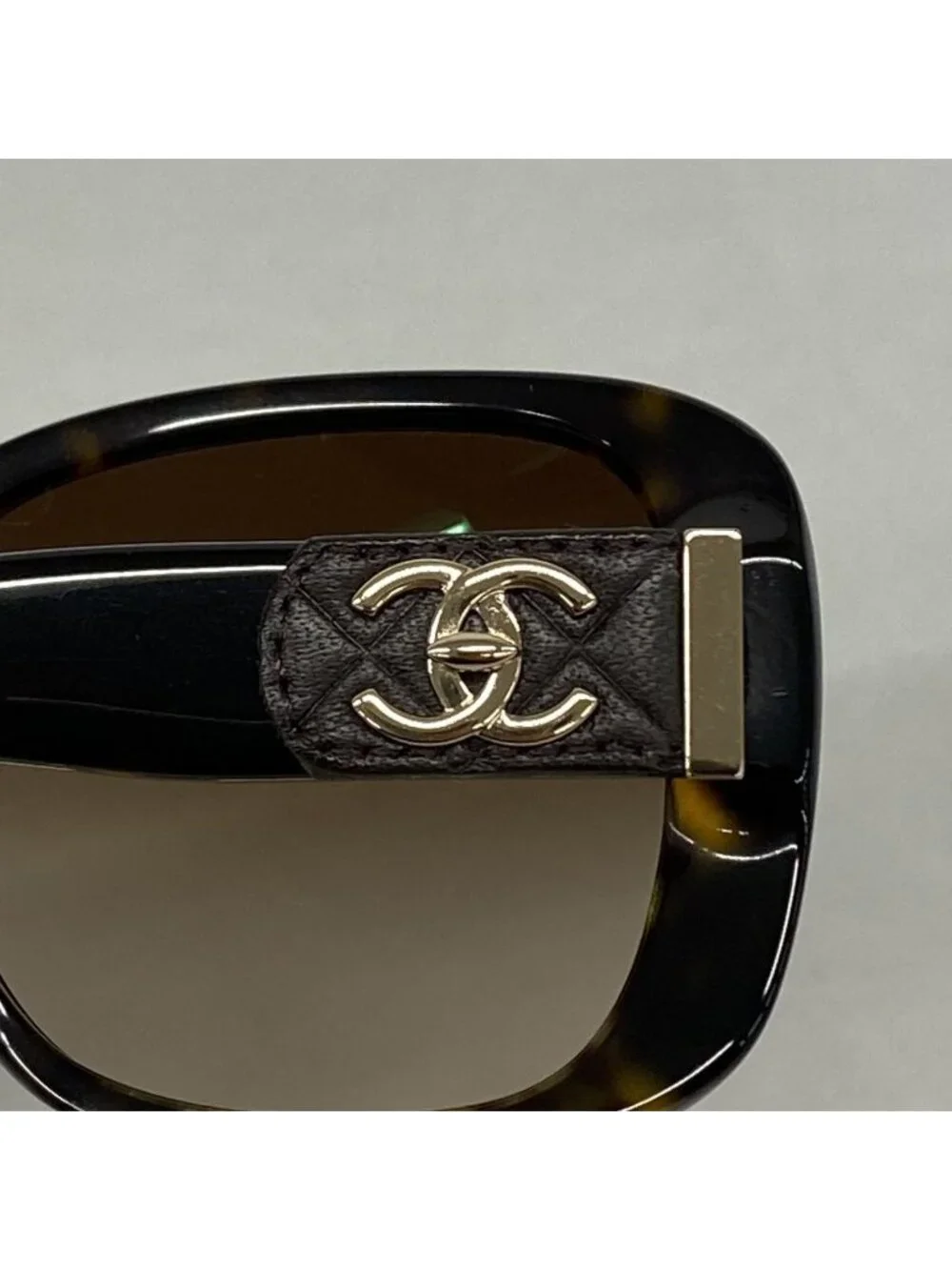 Chanel Sunglasses Dark Brown Gold Eyewear